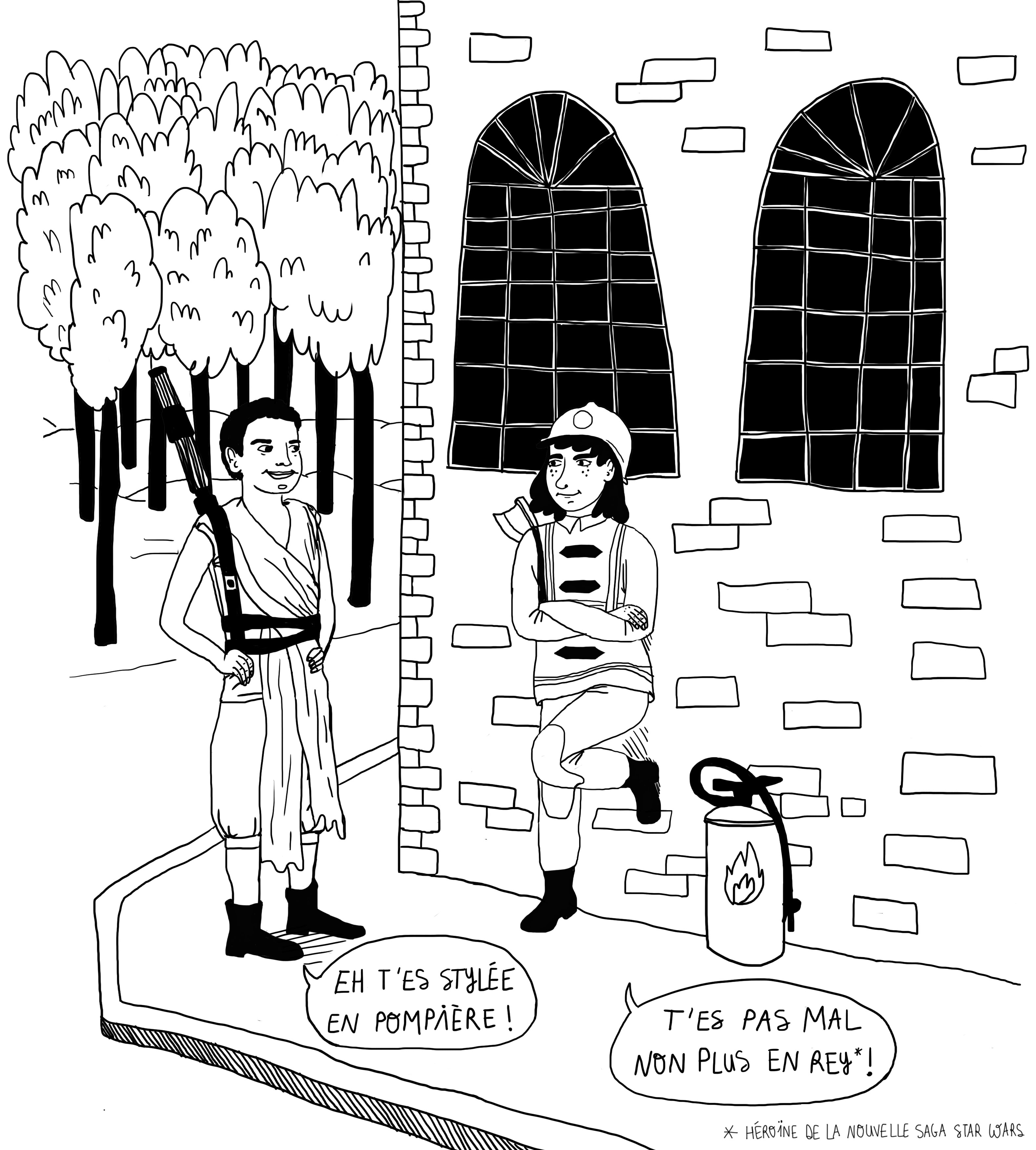 Illustrations de Laura Olivieri sur l'Écriture inclusive, les débats qu'elle provoque autour des questions du sexisme, du féminisme et de la langue française