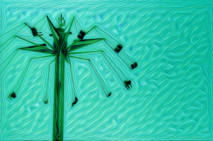 Photos d'Elsa Levy modifiée aléatoirement par le générateur Deep Dream Generator de Google Art.
