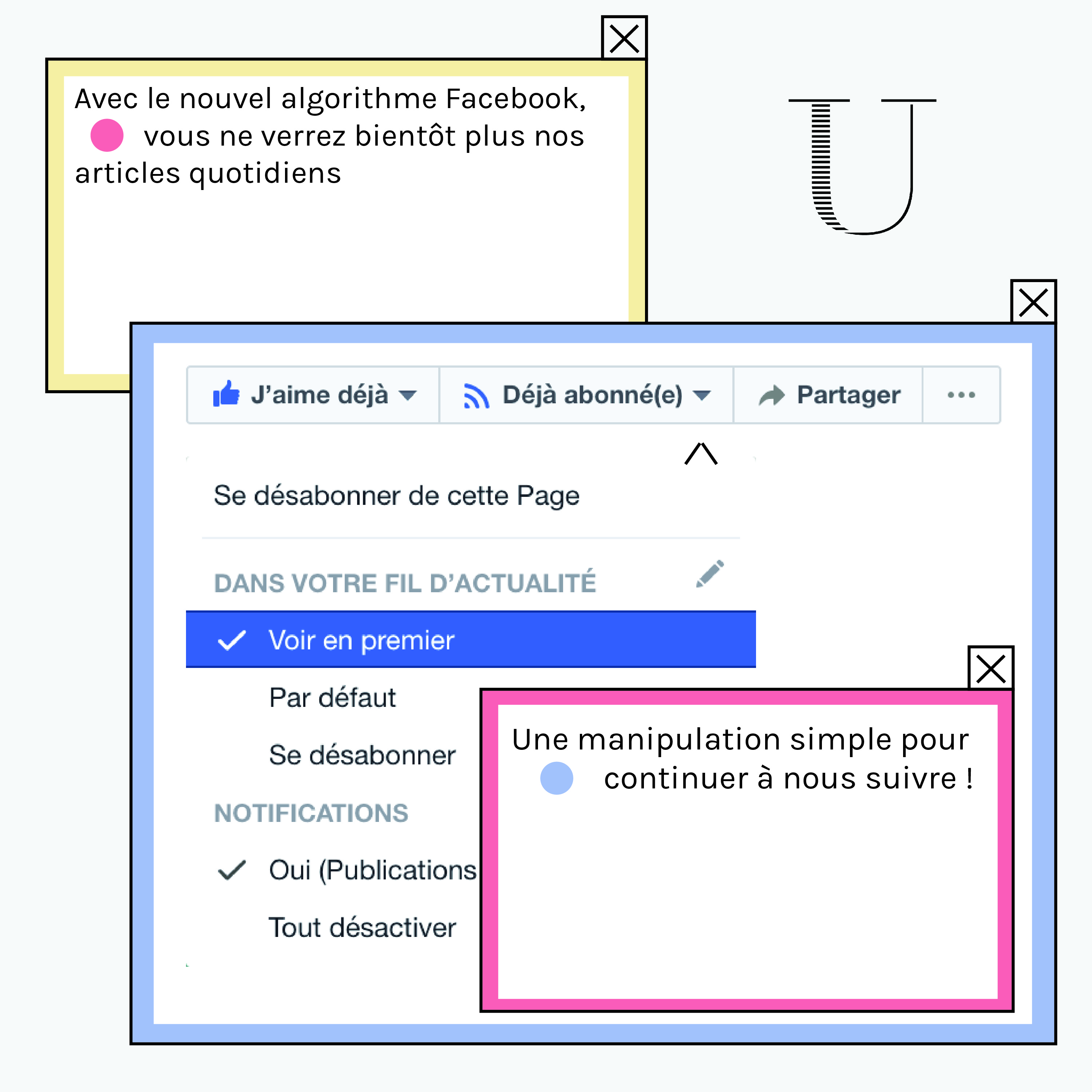 Facebook a modifié son algorithme. Continuez à voir les contenus Unsighted