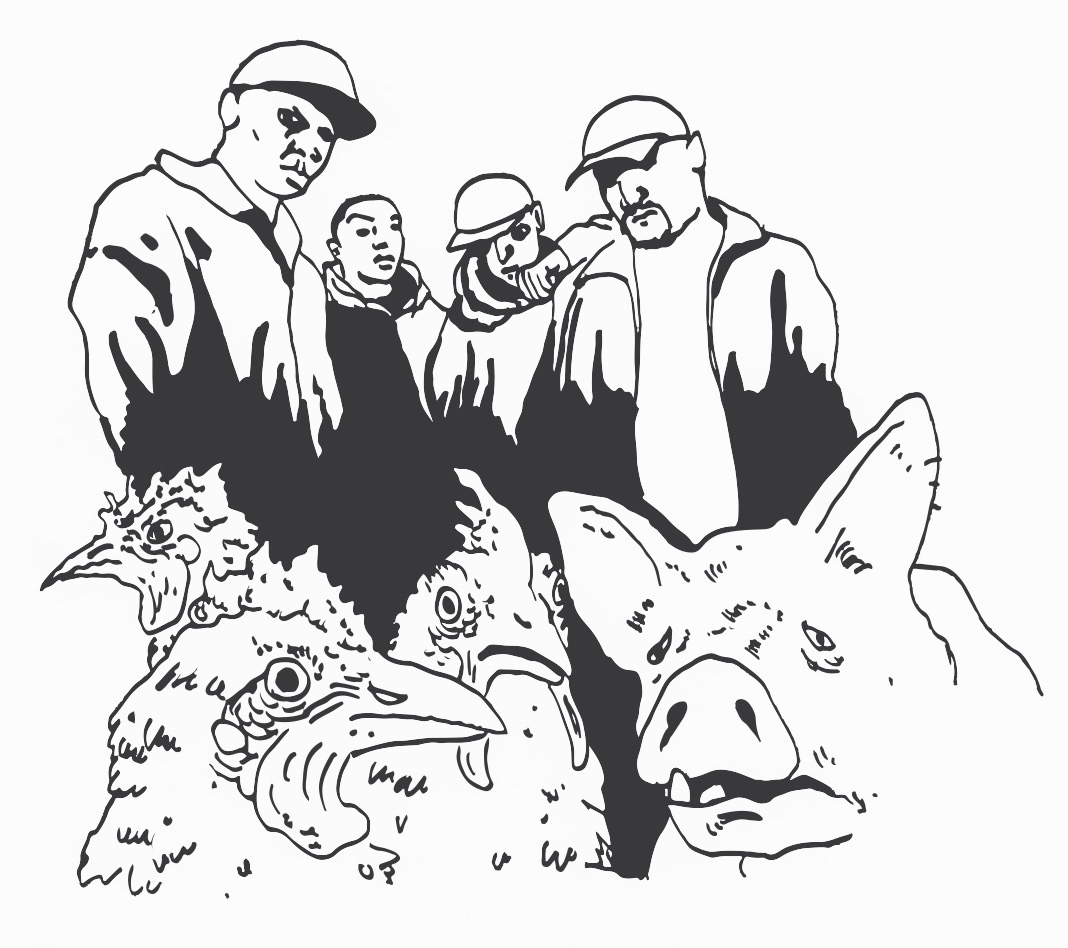 Illustrations de Xavier Frederick. Rap, musique engagée et révolution, en particulier dans les Printemps arabes.