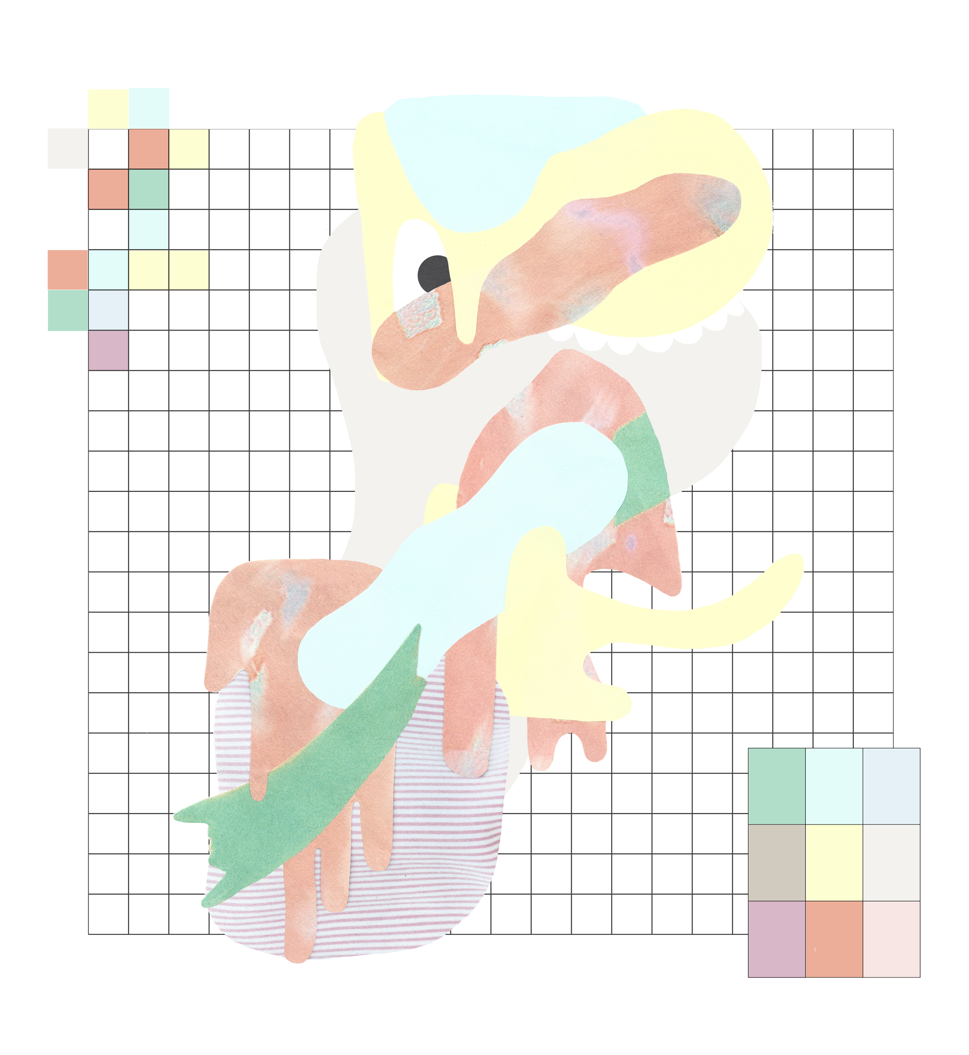 Illustrations de Charline Barber. L'ultra-violet, couleur de l'année selon Pantone : réflexion sur la couleur comme marchandise.