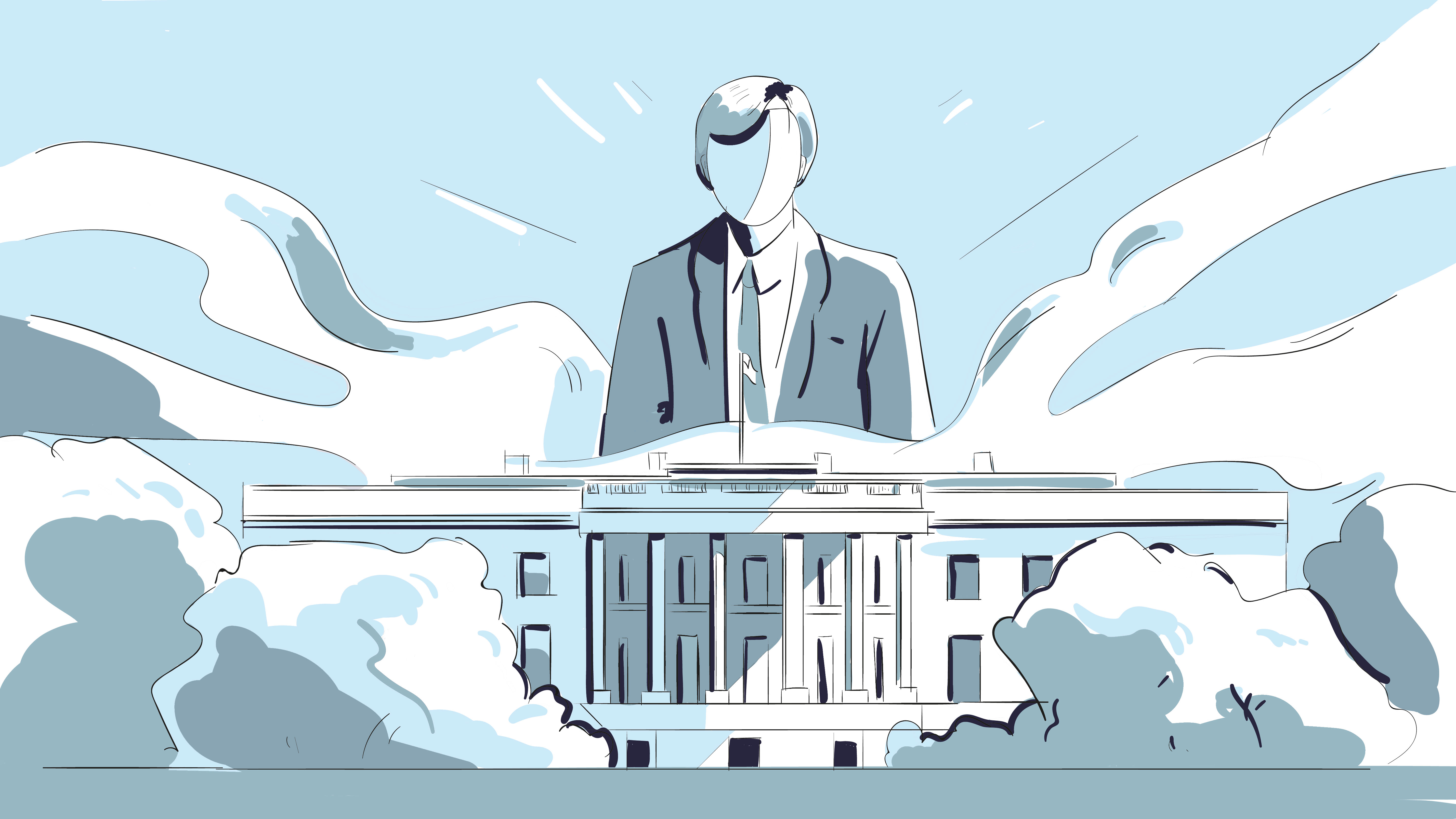Lee Atwater, l'inventeur des fake news ? Illustrations d'Hadrien Bult.