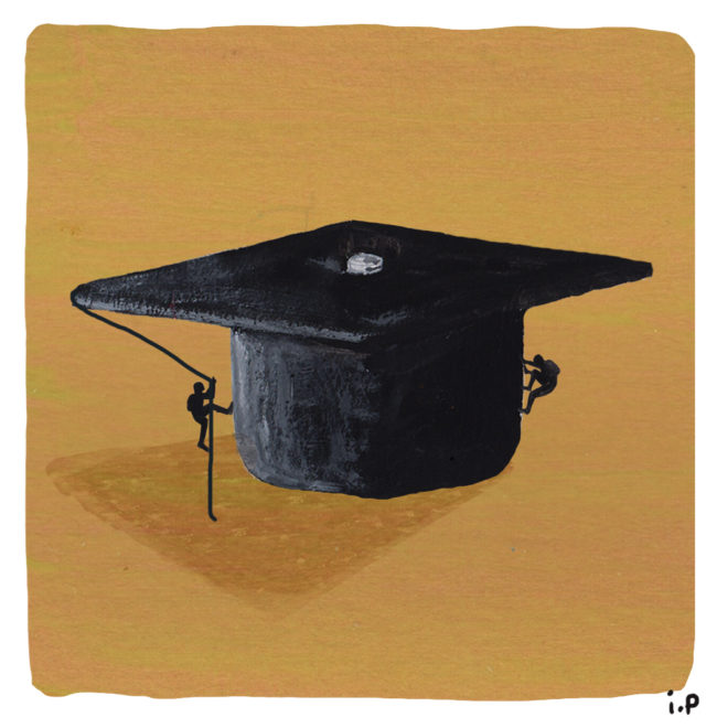 Mai 68, la loi ORE et les inégalités d'accès à l'enseignement supérieur. Illustrations d'Ivan Peev.