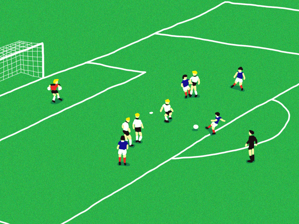 France - Pérou. Retour sur les buts mythiques de l'équipe de France en Coupe du Monde. Illustrations de Pierre Spetebroodt.